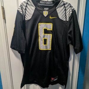 Oregon Ducks Nike No. 6 Limited Football Jersey - Black, Size Medium